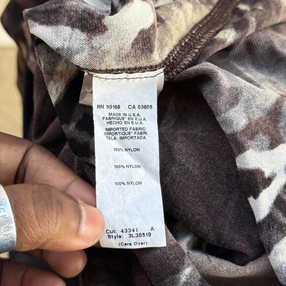 vintage micromesh animal print long sleeve top - Picture 4 of 8